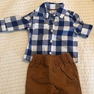 Boys button down shirt & pants set